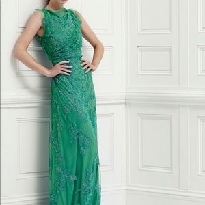 ISO Jenny Packham Green Beaded gown from Resort ‘14 Collection